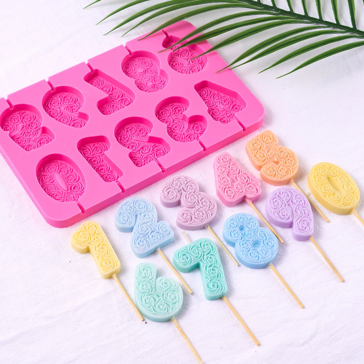 Handgemachte Rosenzahlen-Duftkerzenformen zur Herstellung von Zubehör