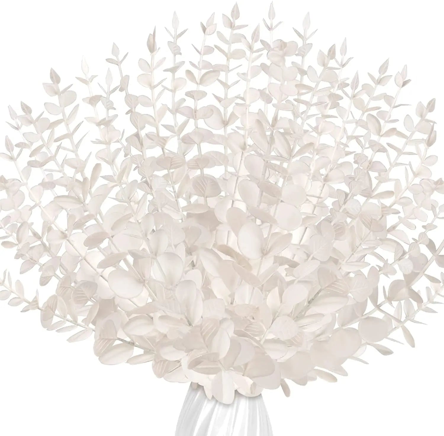 Tallos de eucalipto artificiales, planta falsa de dólar de plata.