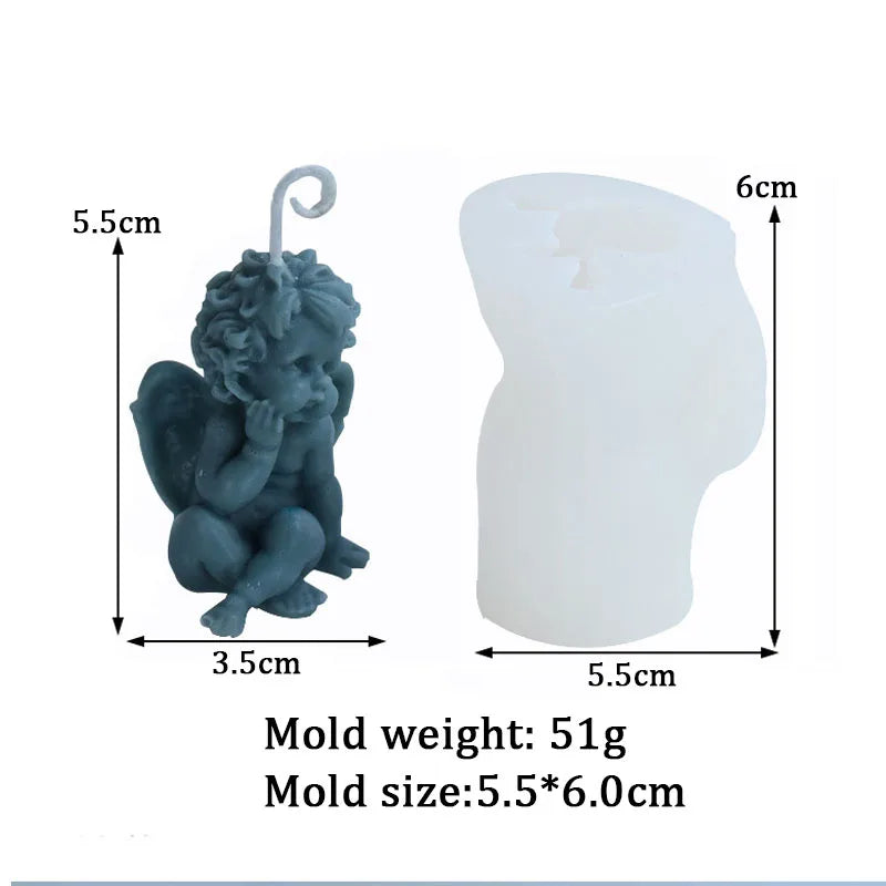 Schöne Engel-Silikonform zur Herstellung von Aromatherapie-Kerzen und Gips.