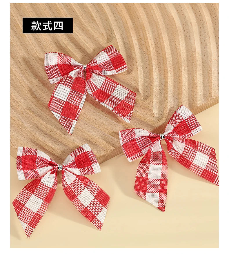 Christmas Bows Gold Red Bows.