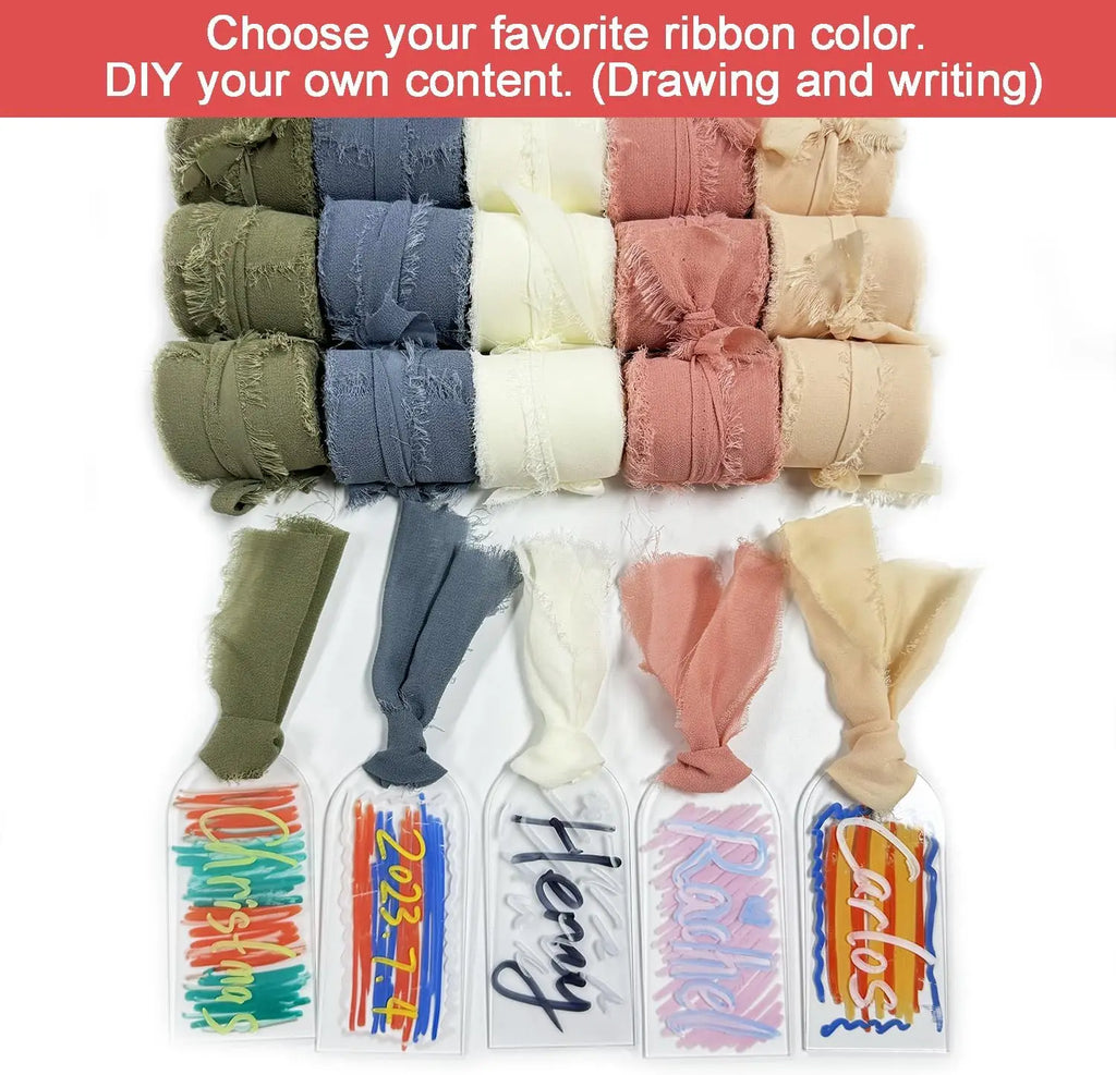 Segnaposto per matrimonio in acrilico, con etichetta in acrilico satinato, arco da 10/20/50 pezzi