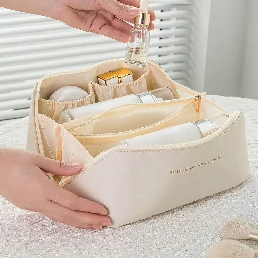 Organizador de maquillaje, neceser para mujer, estuche de maquillaje, bolsa de almacenamiento