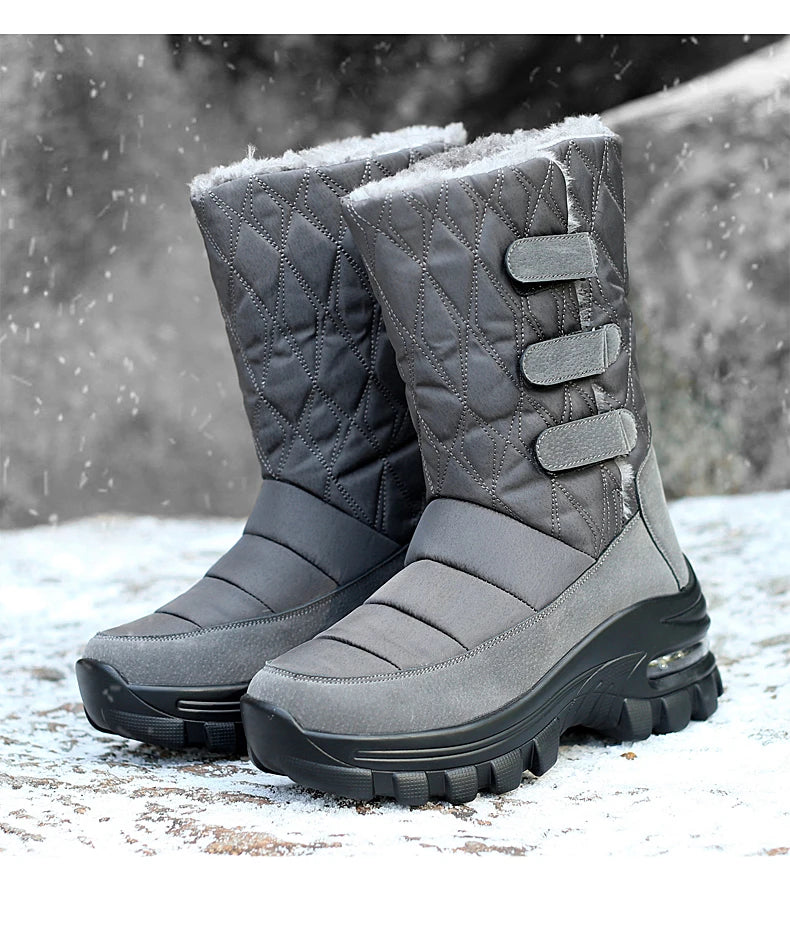 Botas de nieve de invierno antideslizantes e impermeables para mujer