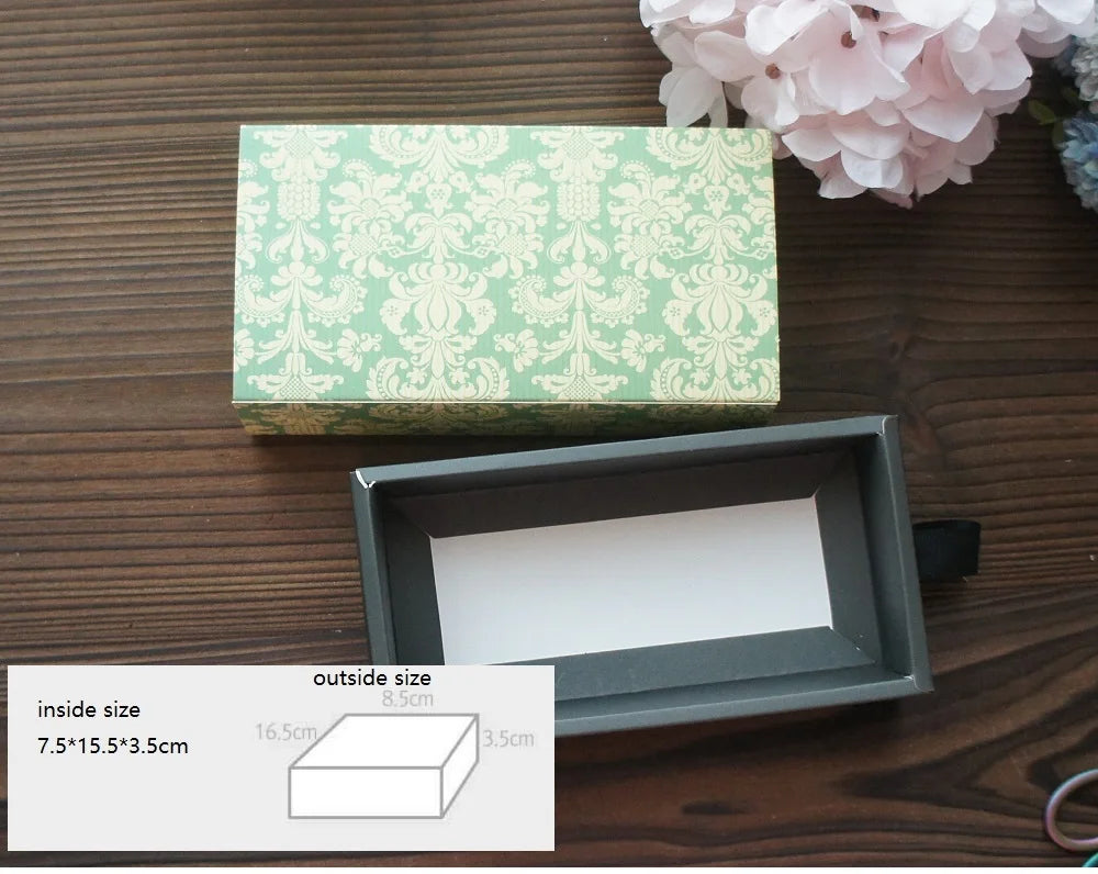 Elegante confezione regalo con motivo floreale blu e giallo, 3 misure, 10 pezzi