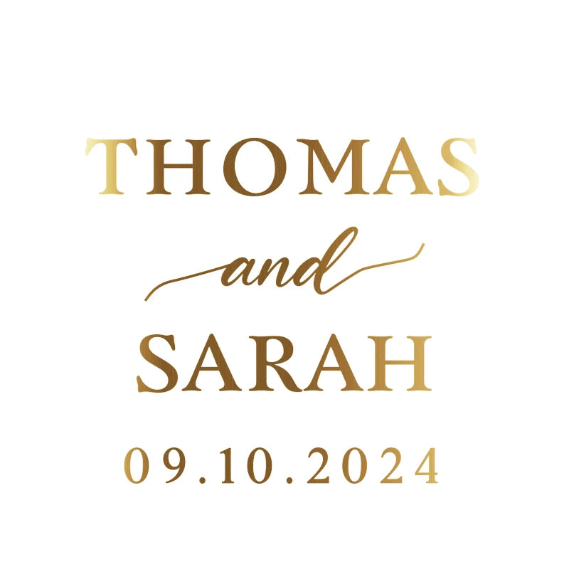 Etichette adesive trasparenti in lamina d'oro, ideali per tutti gli articoli di cancelleria per eventi.