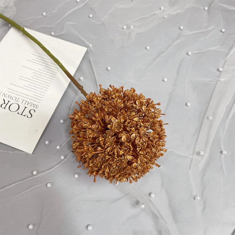 Gran rama de cebolla artificial colorida para salón de bodas floral 75 cm.