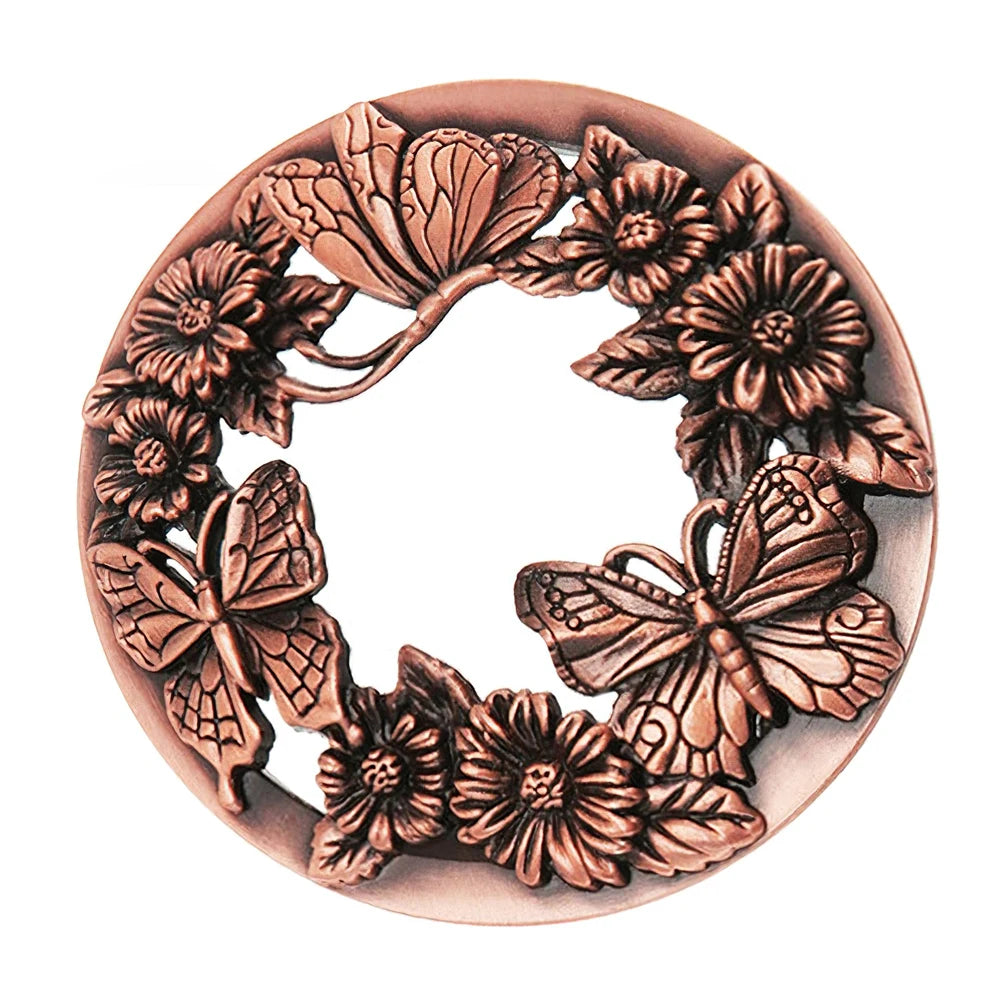 Kerze Antik Schmetterling Kerzenschirm Glas Deckel Topper Silber/Gold/Bronze