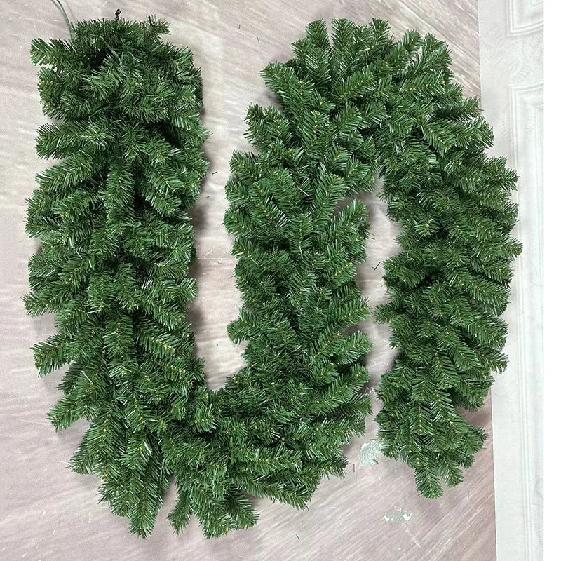 Artificial Pine Leaf Rattan Strip Green Christmas Garland Wreath