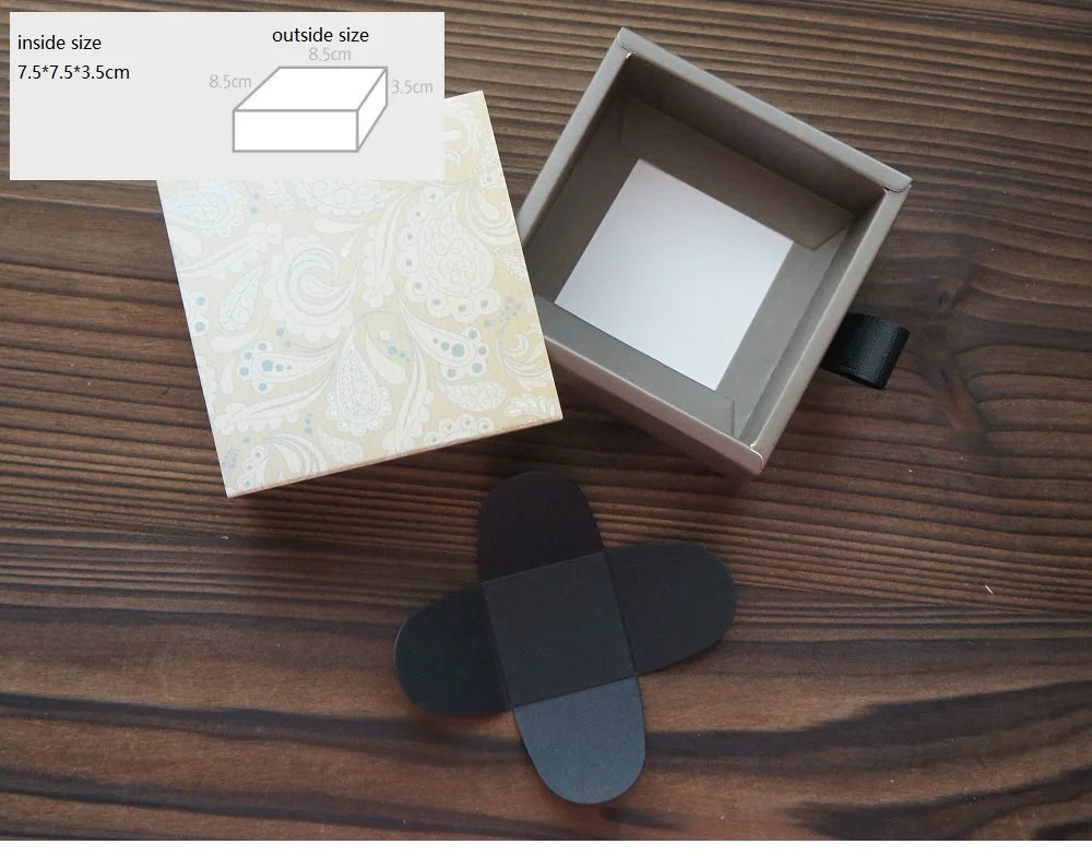 Elegante confezione regalo con motivo floreale blu e giallo, 3 misure, 10 pezzi