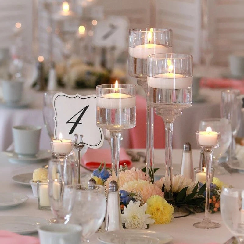 Tragbarer Kerzenhalter aus Glas für Bar, Tasse, Teelicht