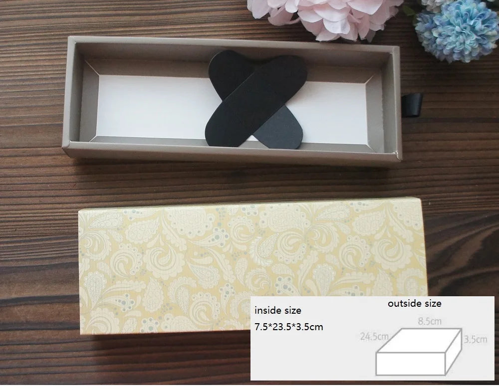 Elegante confezione regalo con motivo floreale blu e giallo, 3 misure, 10 pezzi