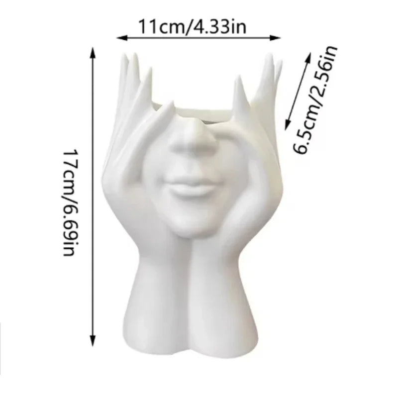 Porta brochas de maquillaje "Un rostro de un millón de pensamientos".