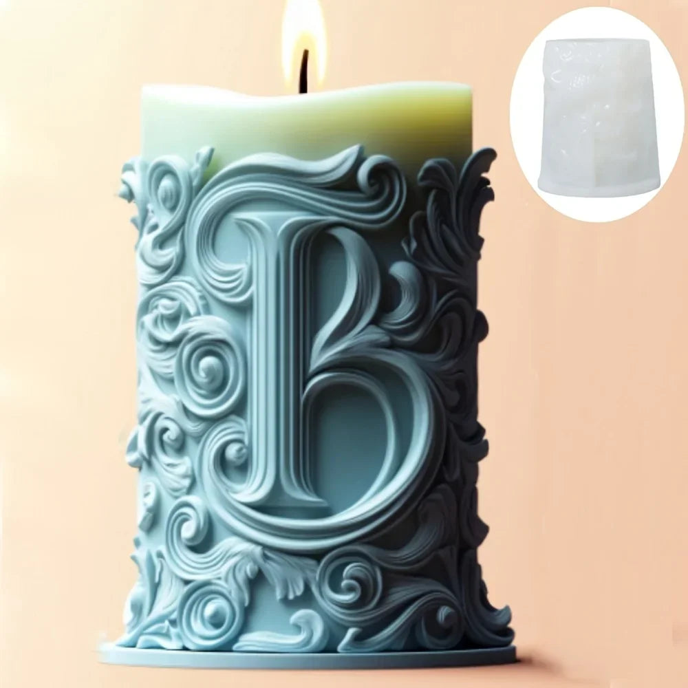Silicone Mold Flower Lavender Gypsum Cylindrical Candle Making