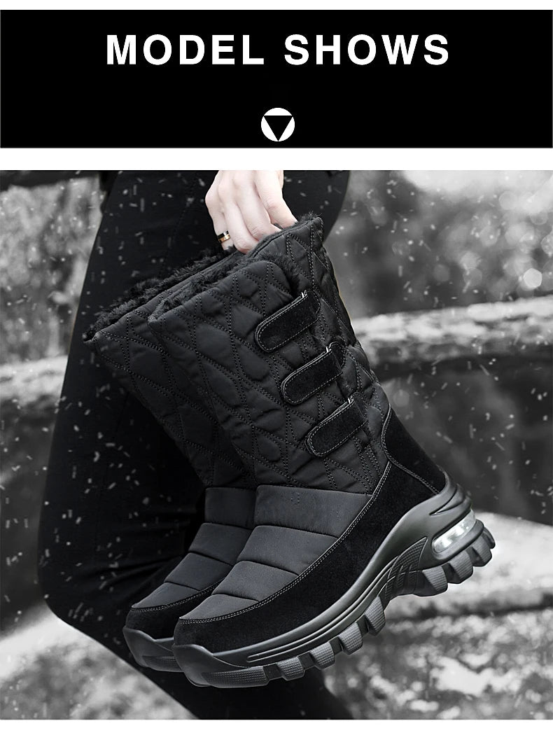 Botas de nieve de invierno antideslizantes e impermeables para mujer