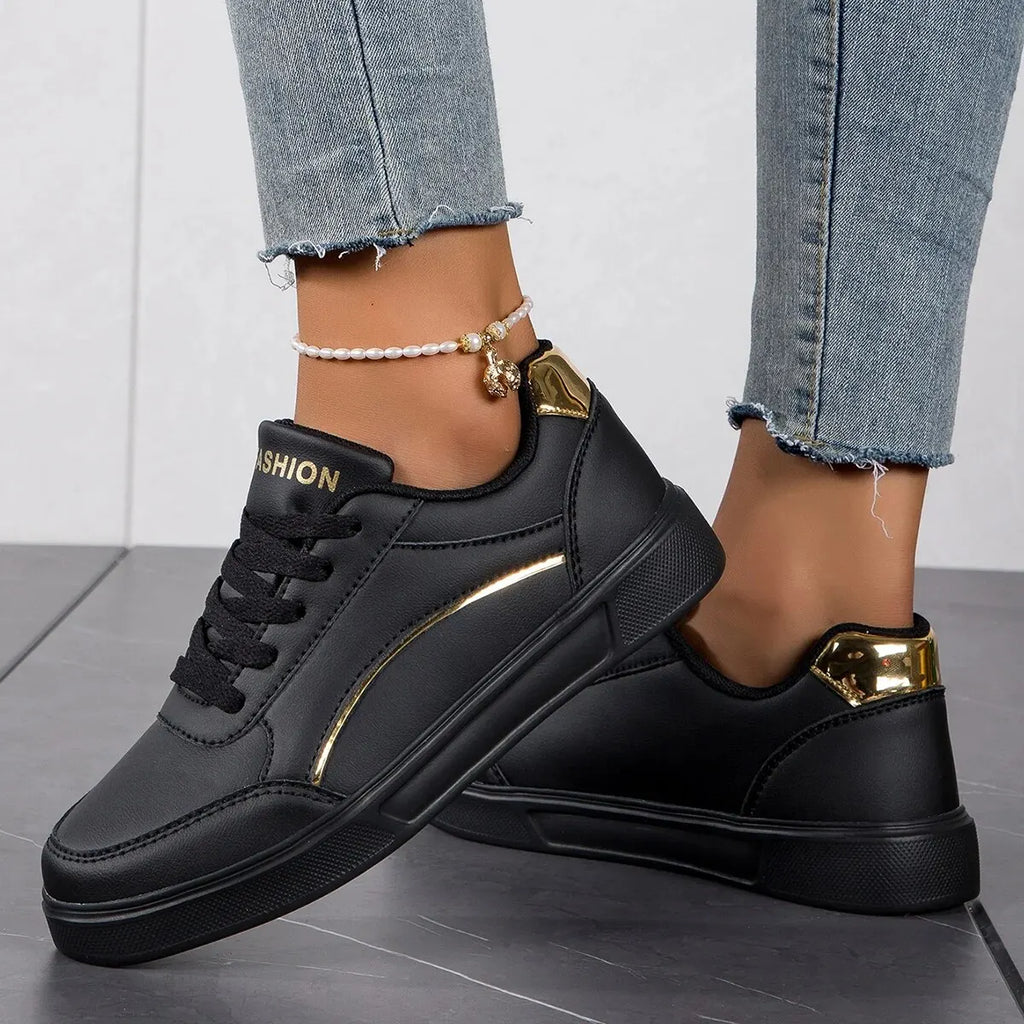 Leather Platform Sneakers for Women Classics Comfort  Non-Slip