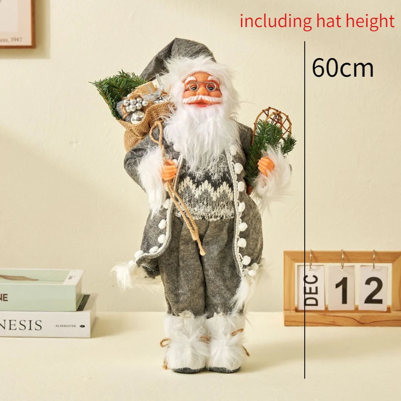 Große Weihnachtsmann-Puppen, Ornamente, 60 cm, stehender Weihnachtsmann.