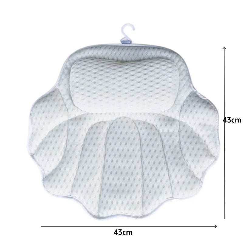Almohada para el cuello, soporte para la espalda, reposacabezas, cojín antideslizante para baño