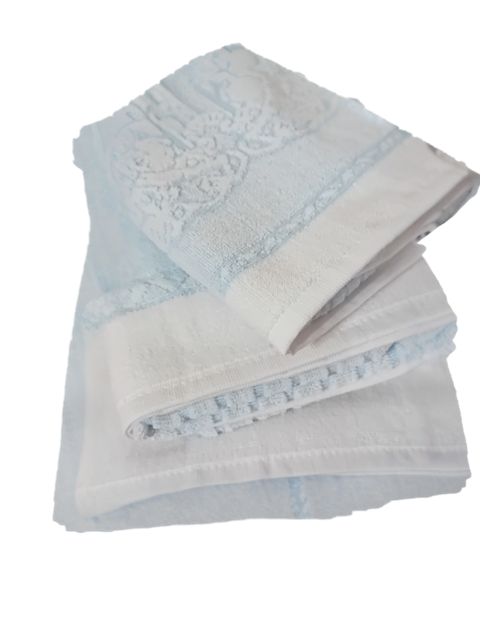 Conjunto Spugna Angioletti 1+1 en Cotone Egiziano Jacquard