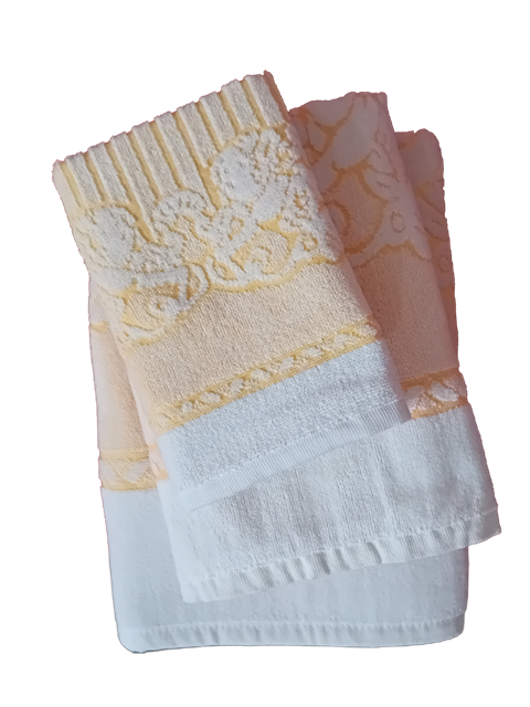 Conjunto Spugna Angioletti 1+1 en Cotone Egiziano Jacquard