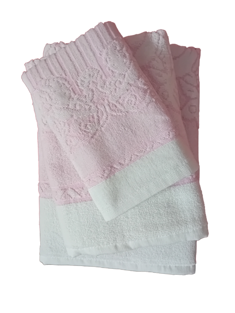 Conjunto Spugna Angioletti 1+1 en Cotone Egiziano Jacquard