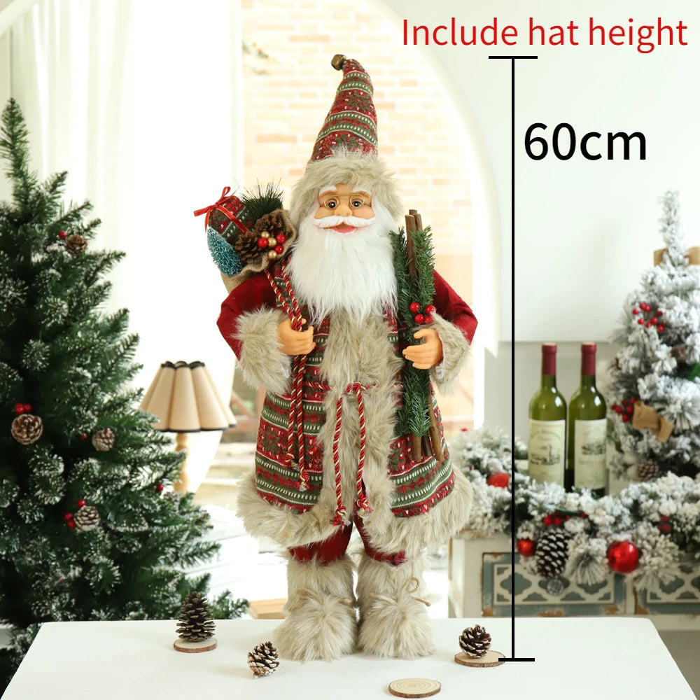 Große Weihnachtsmann-Puppen, Ornamente, 60 cm, stehender Weihnachtsmann.
