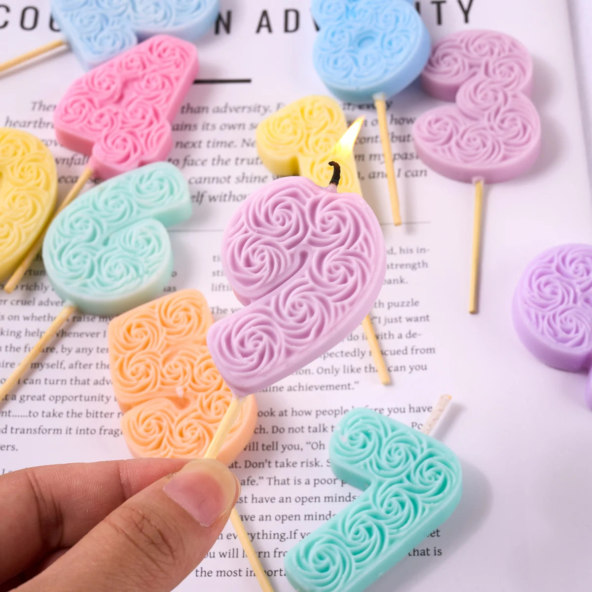 Handgemachte Rosenzahlen-Duftkerzenformen zur Herstellung von Zubehör