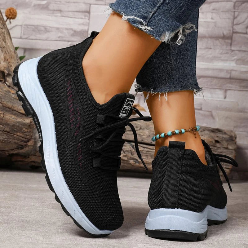 Fleece Lining Warm Sneakers for Women Winter Comfortable Light