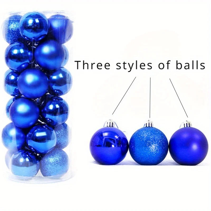 Bolas navideñas festivas para colgar como adornos para el árbol.