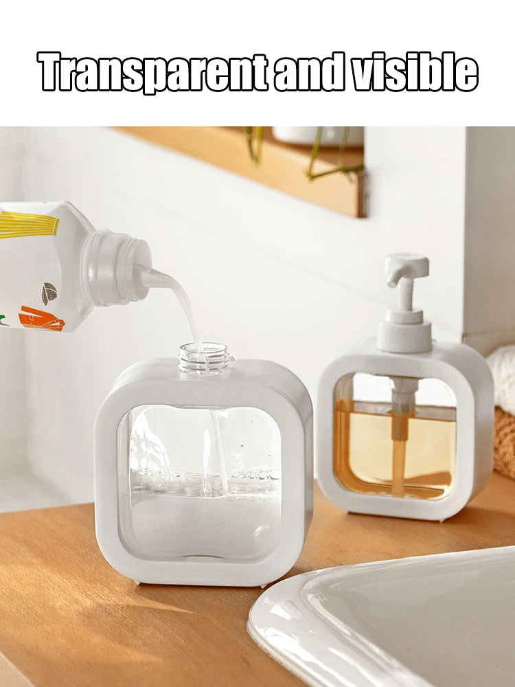 Large-capacity soap dispenser bottle transparent.