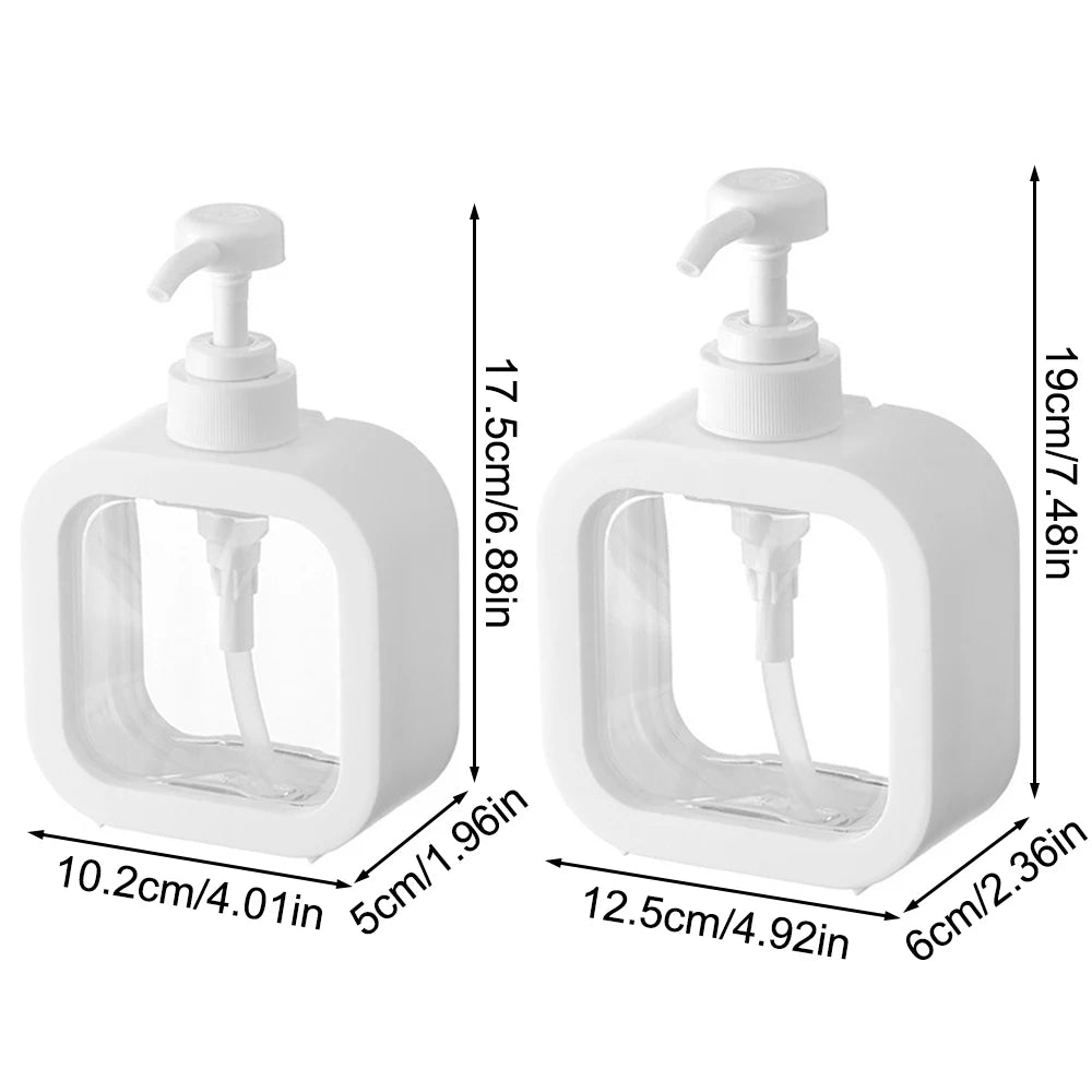 Large-capacity soap dispenser bottle transparent.