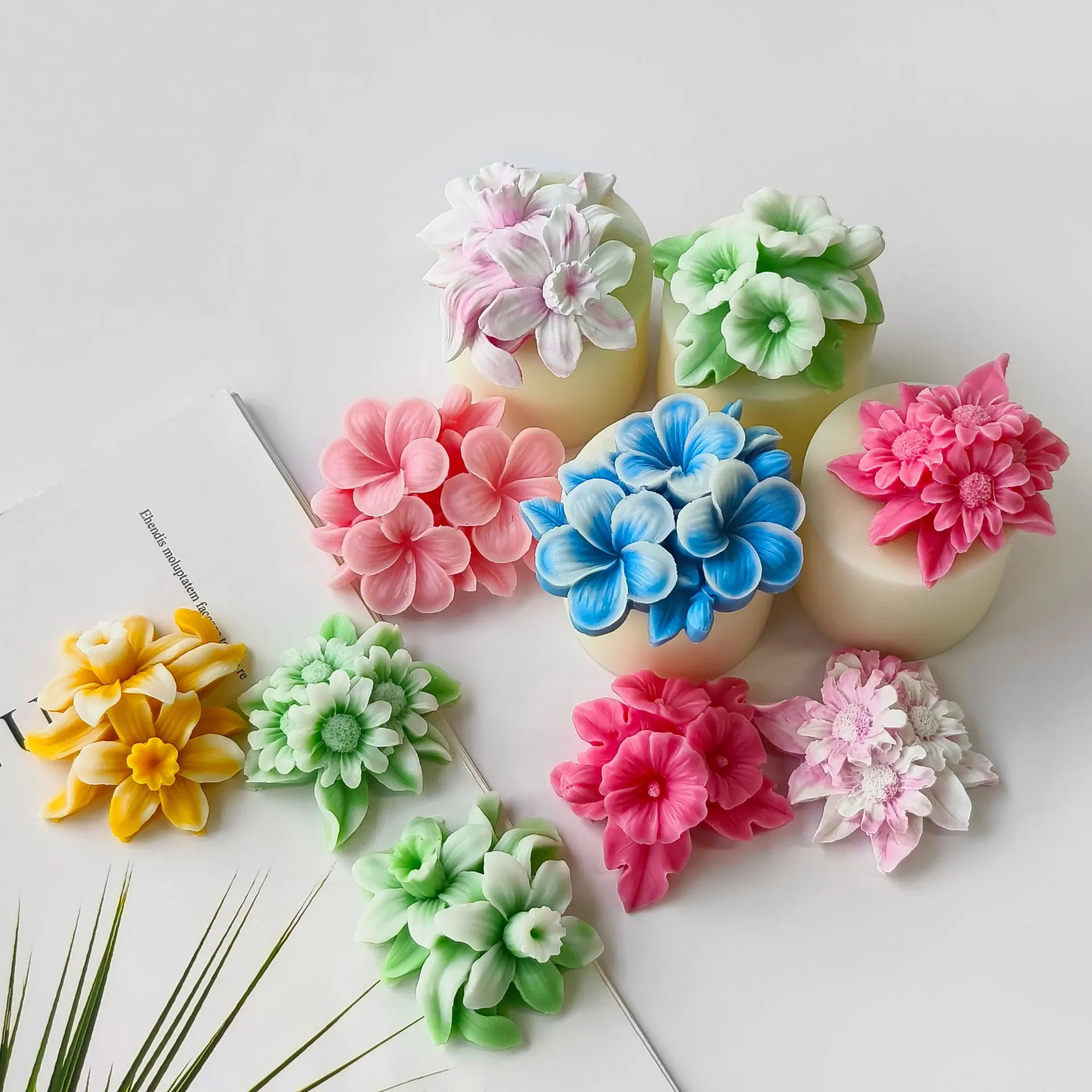 Blumen-Silikonform für selbstgemachte Aromatherapiekerzen