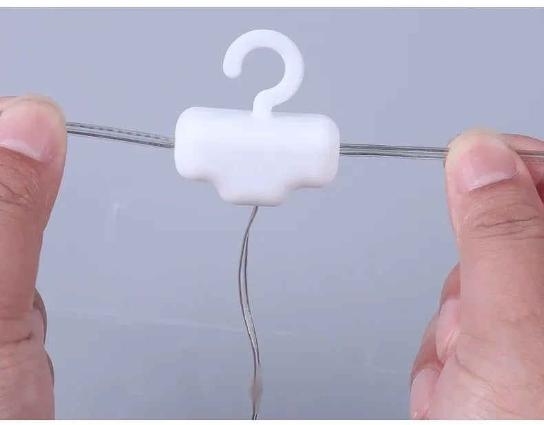 Christmas Lights String Star Santa Claus Curtain.