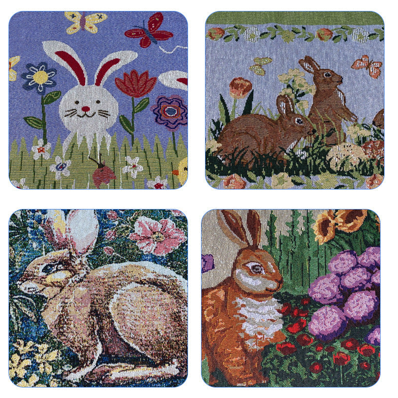 Tischläufer mit Osterhasen-Ei, Tischdecke im amerikanischen Dorfstil