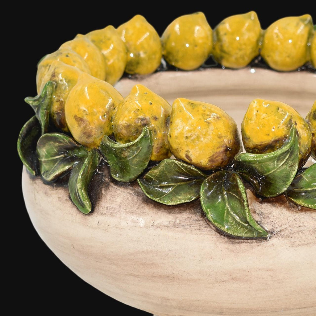 Alzata con Limoni Siciliani Ø 23 Madreperla Colorata