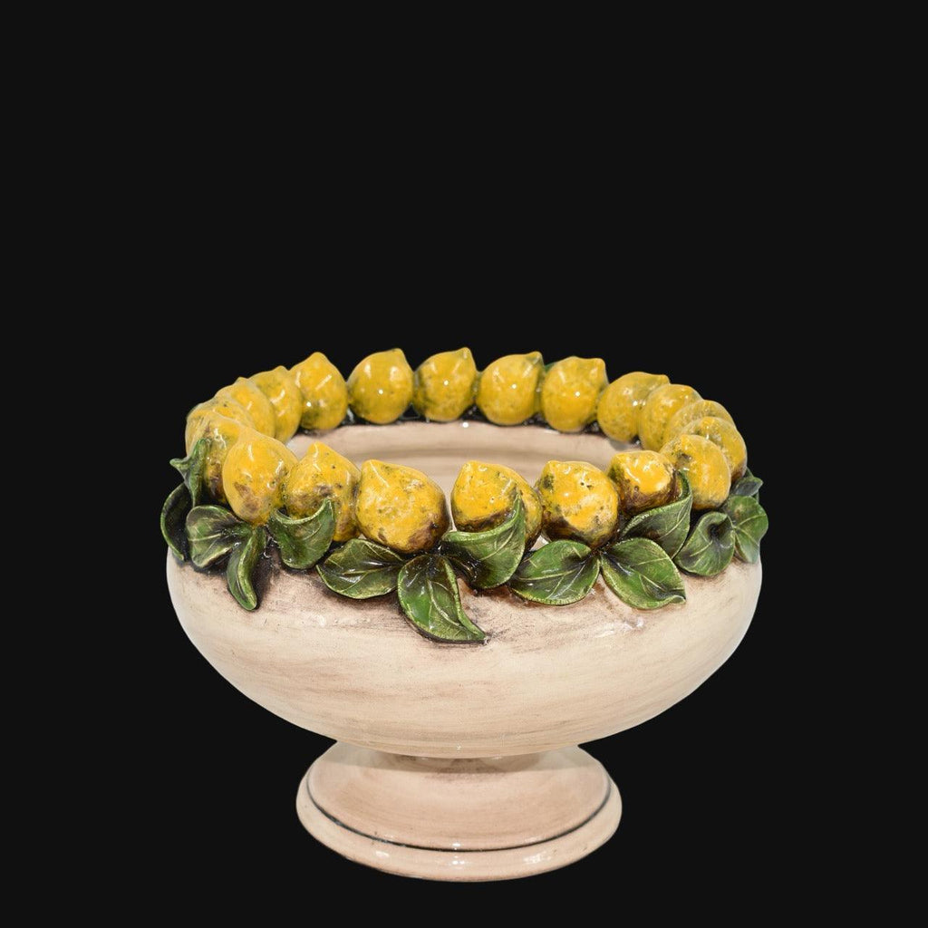 Alzata con Limoni Siciliani Ø 23 Madreperla Colorata