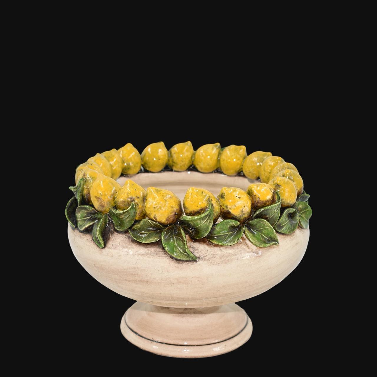 Alzata con Limoni Siciliani Ø 23 Madreperla Colorata