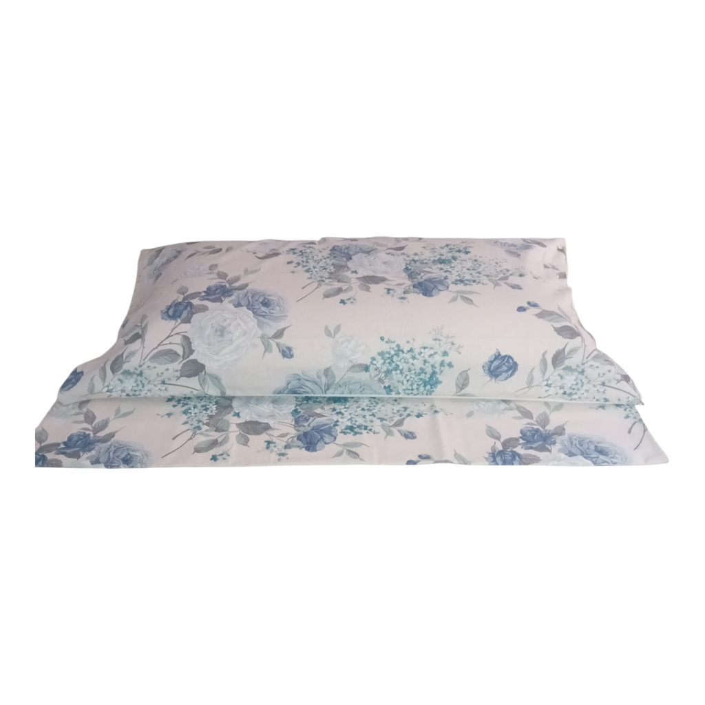 Completo Letto Matrimoniale Fantasia Cotone - Federe Volants LIBERTY 