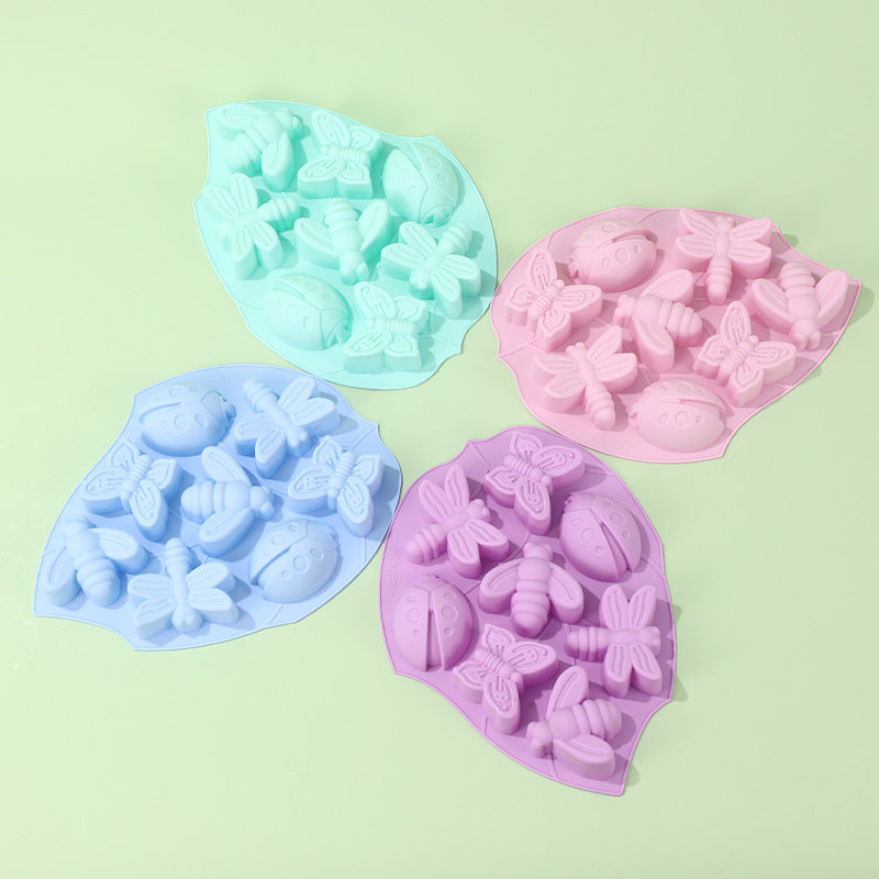 Silikon Kuchen Form Poröse Insekt Schmetterling Ostern Schokolade Form DIY Backform
