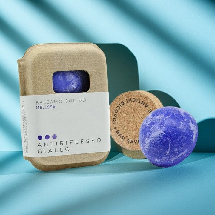 BALSAMO SOLIDO ANTI GIALLO ALLA MELISSA CON BAR SAVER IN SUGHERO