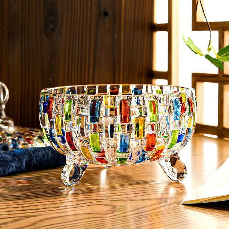 Barattolo di frutta secca con coperchio Snack Scatola di caramelle in vetro colorato