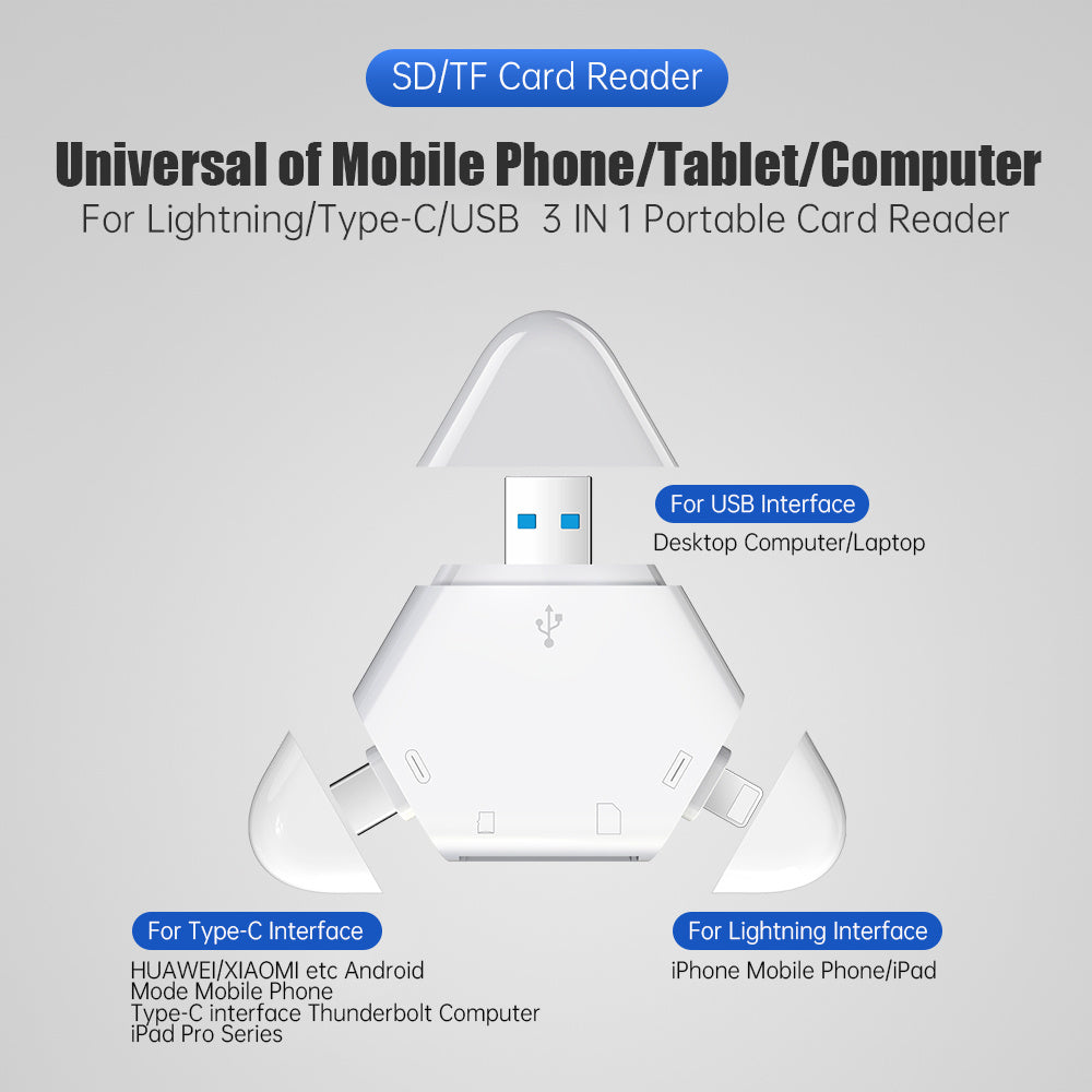 Multi Function Magnetic USB 3.0 USB 2.0 High Speed OTG Adapter