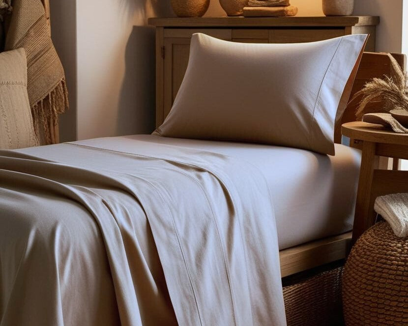 Completo Letto Tinta Unita Cotone Percalle 200 Fili linea ARIA- 1 PIAZZA E MEZZA