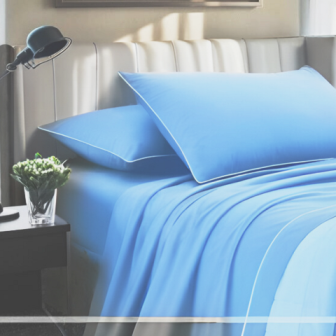 Completo Letto Tinta Unita Cotone Percalle 200 Fili linea Lagom- Matrimoniale. 