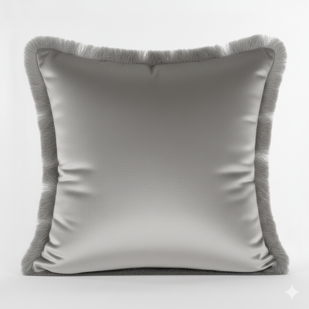 Cuscino Arredo en Velluto con Frange 45x45 cm