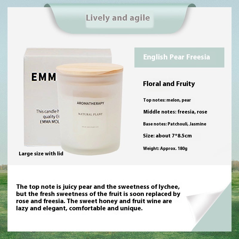 Scented Candles FIne Glass Jar Sealed With Wooden Lid