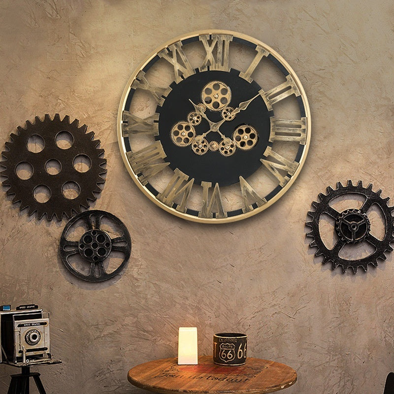 Reloj decorativo creativo estilo mecánico