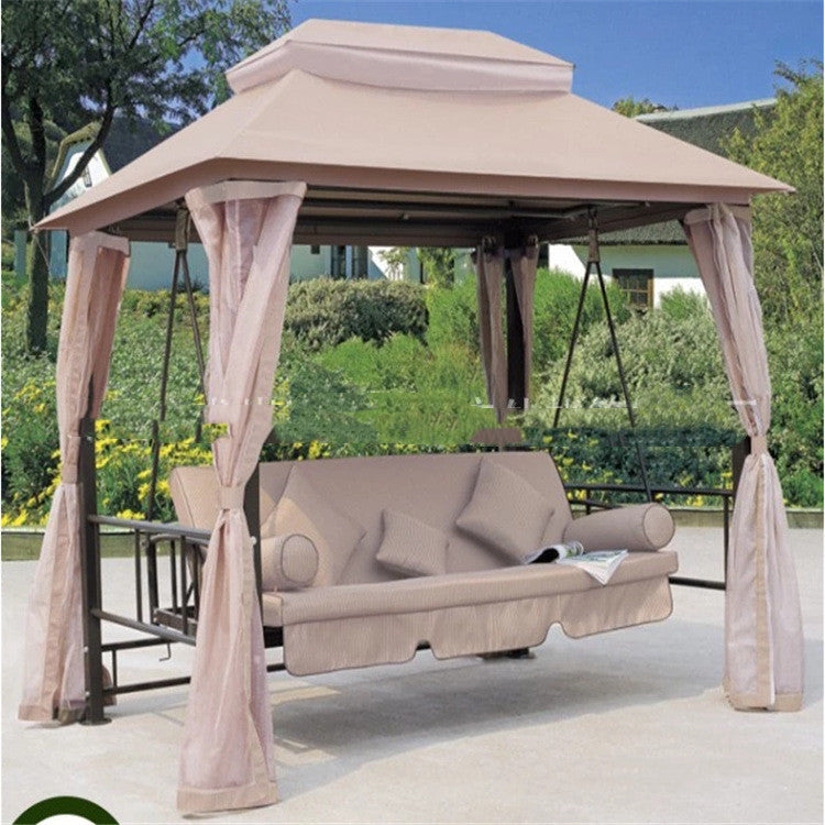 Wrought Iron Cast  Swing Rocking Chair Outdoor Three-person