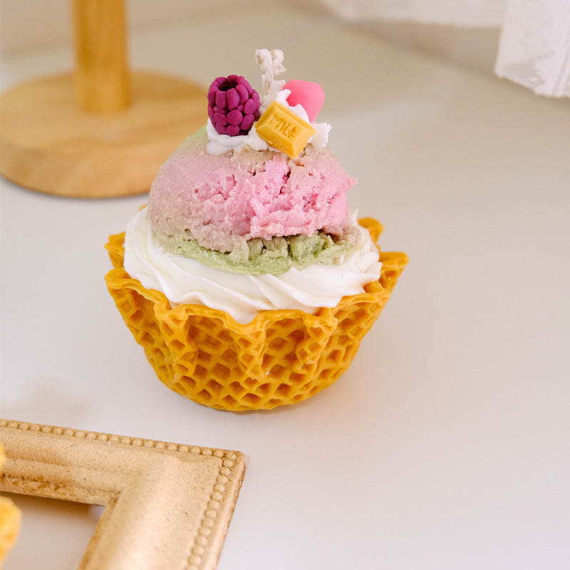 Cup Cake Kerzen Creme Dessert