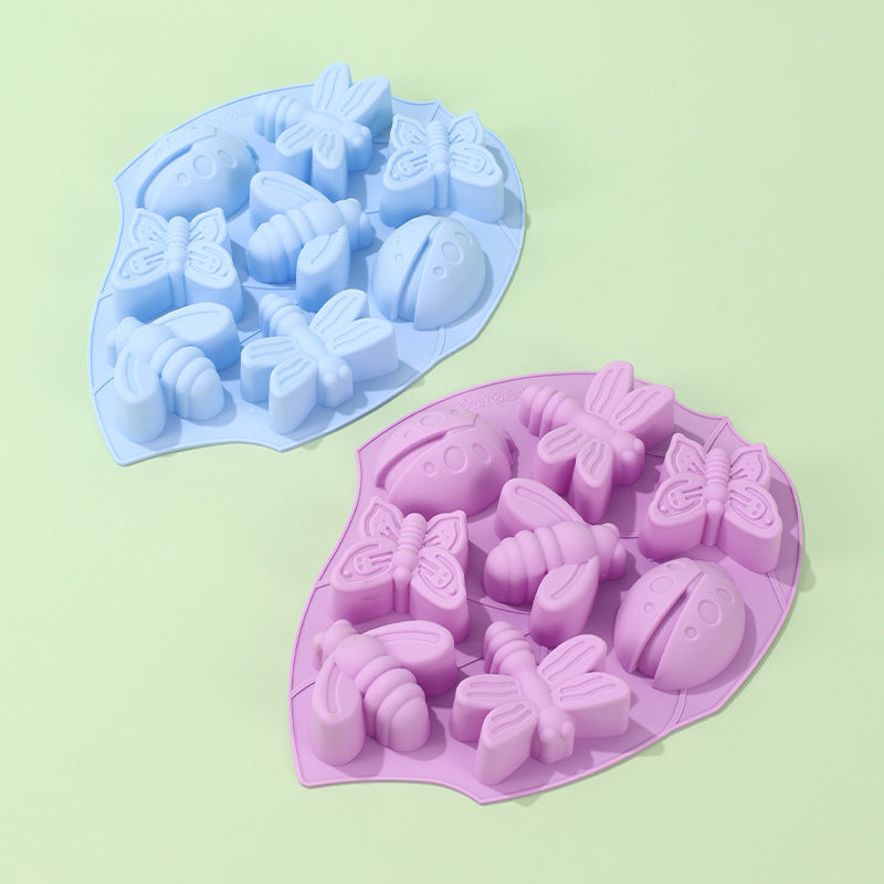 Silikon Kuchen Form Poröse Insekt Schmetterling Ostern Schokolade Form DIY Backform