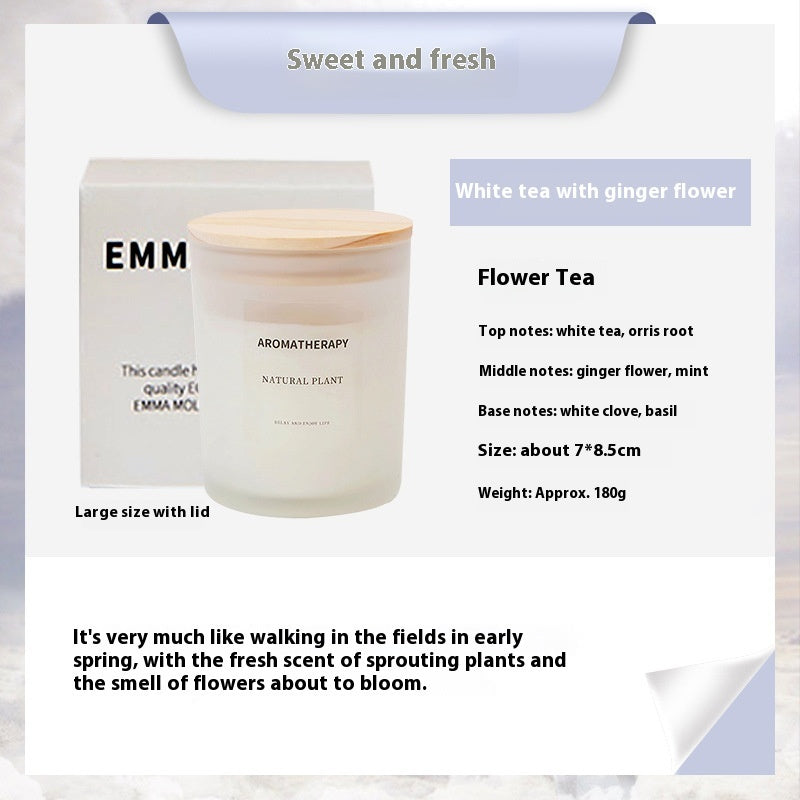 Scented Candles FIne Glass Jar Sealed With Wooden Lid